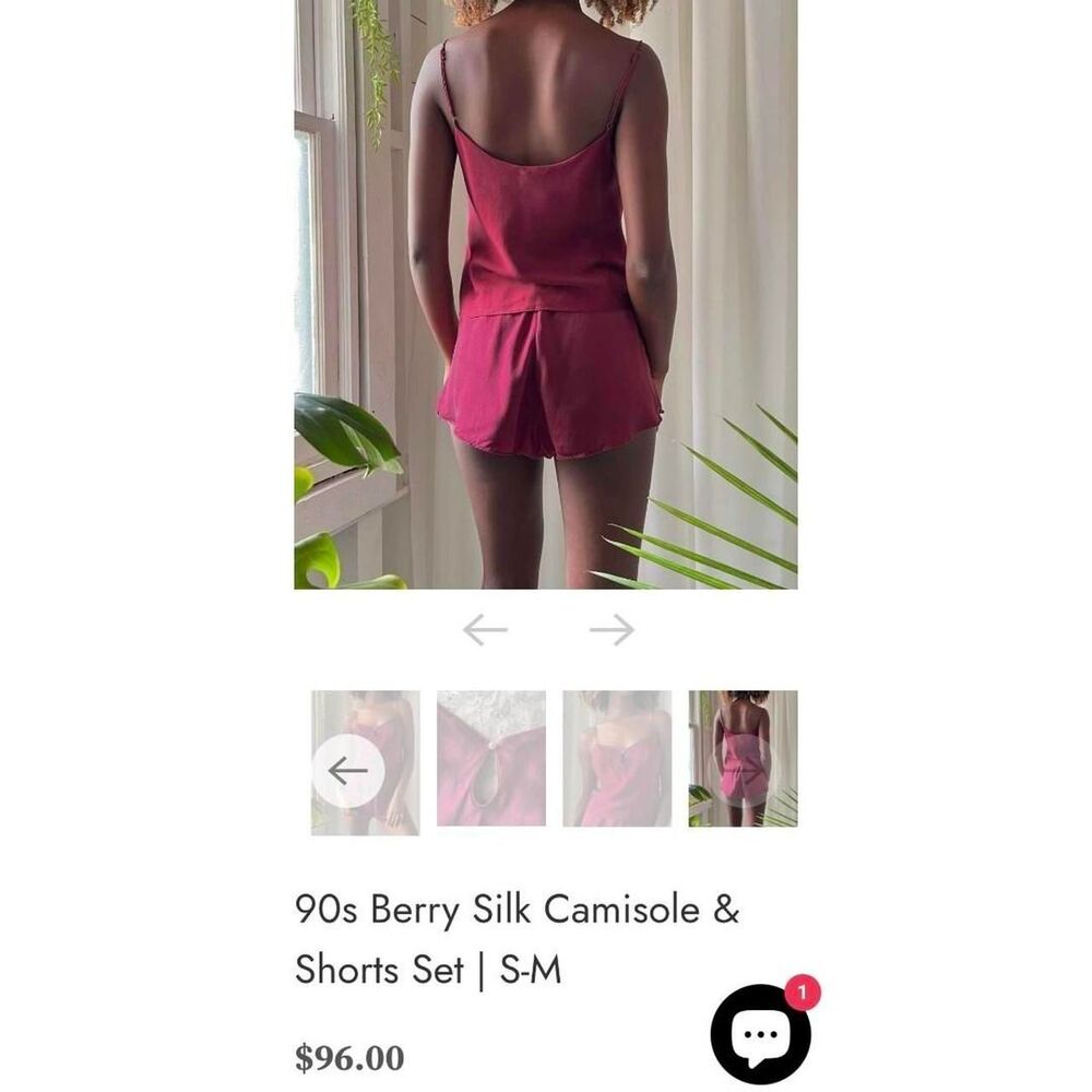 Victoria's secret Women's silk lingerie camisole shorts small 90s vintage